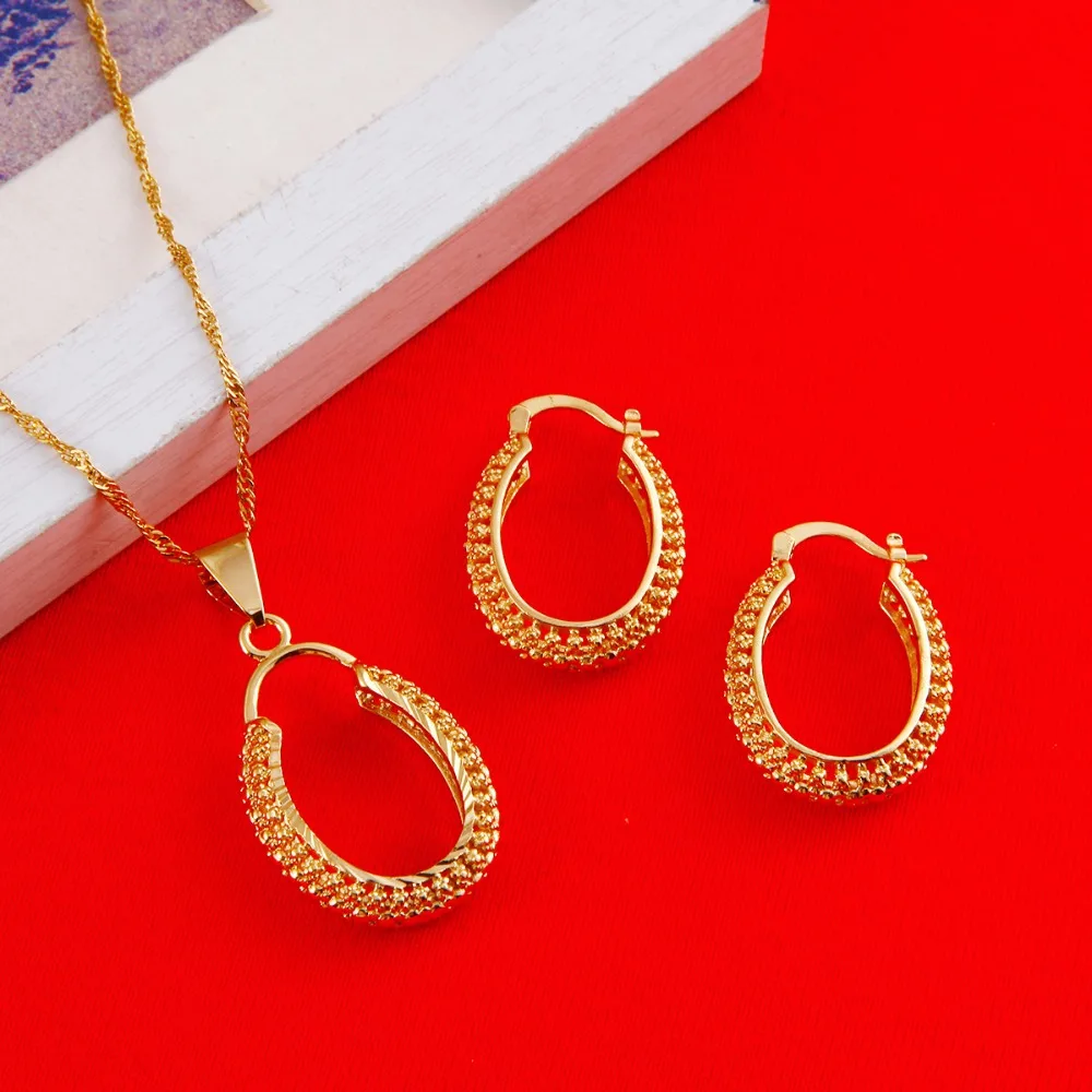 Новое поступление Модный комплект ювелирных изделий ожерелье с подвеской и