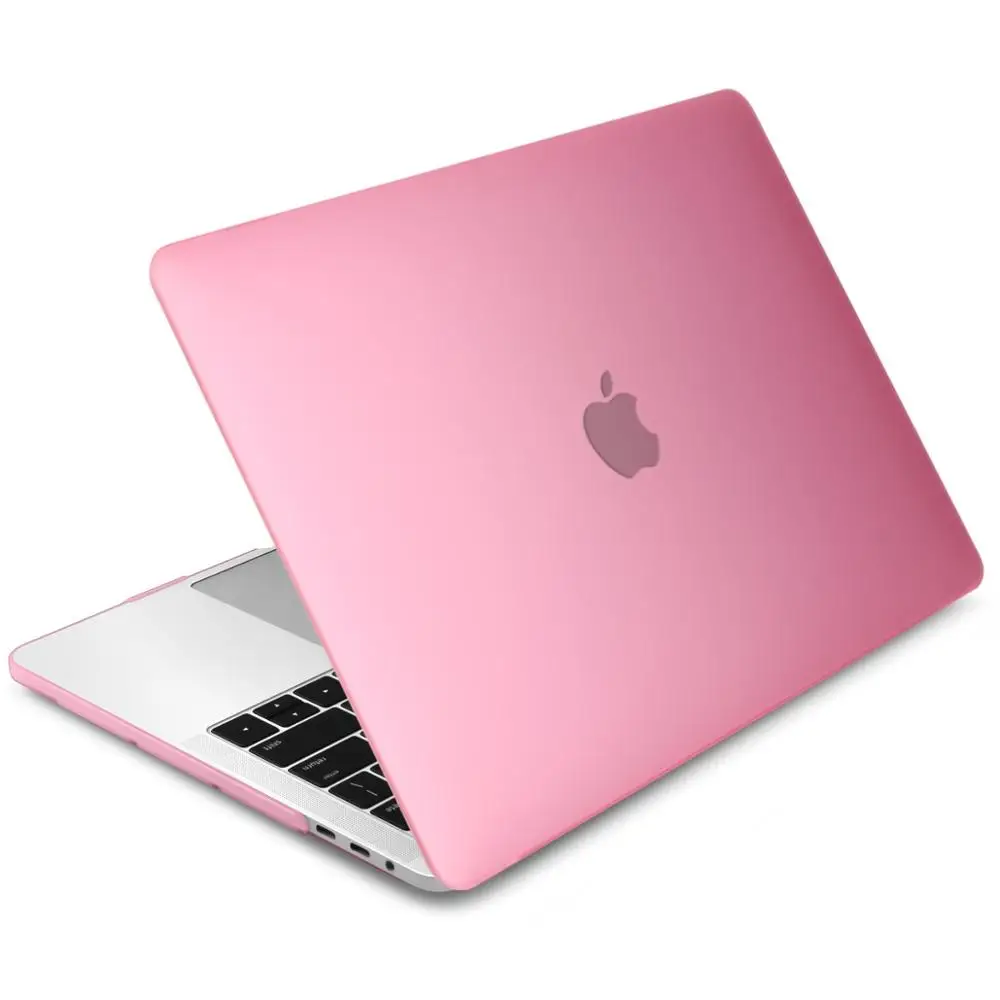 Премиум матовый чехол для MacBook Air 11 12 дюймов, рукав для ноутбука Macbook Pro 13 15 Touch Bar Touch ID+ чехол для клавиатуры - Цвет: pink