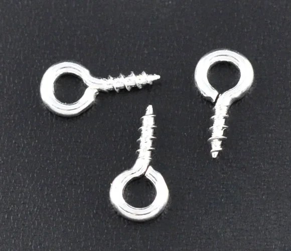 DoreenBeads 1000 SP винтовые петли с отверстиями сверху 8x4 мм (B08423)|screw eye bail|screw eyeeye screw |