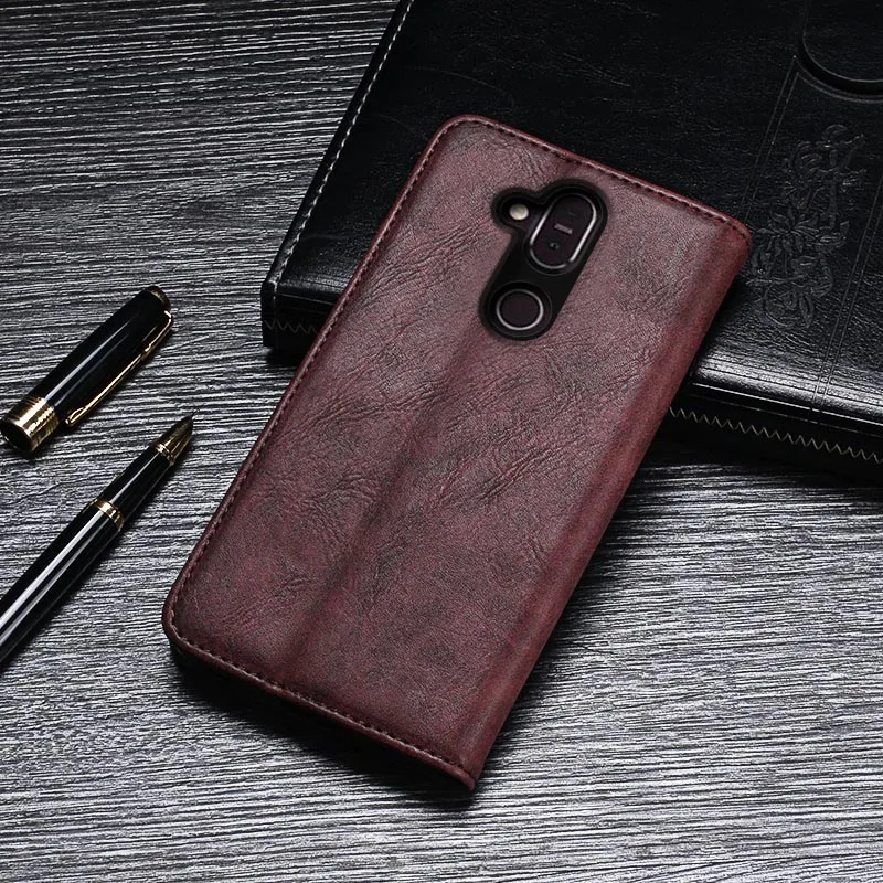 ITien Book Style Премиум винтажный кожаный защитный чехол для Nokia 8 1 TPU силиконовый