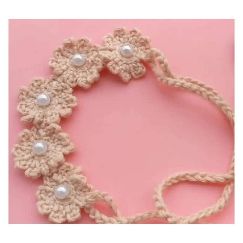 

Handmade crochet exquisite flower with beads adjustable fashion necklace bracelet foot chain