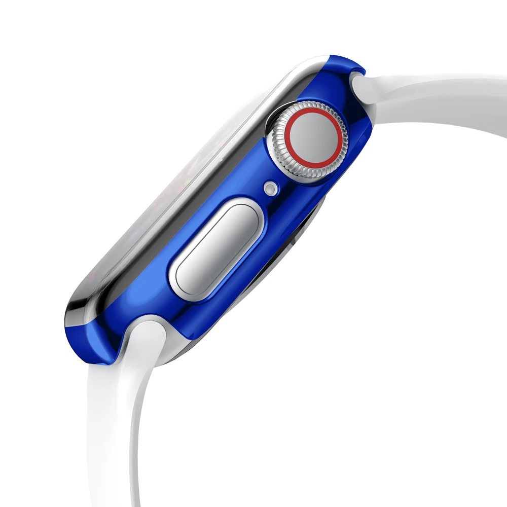Защитный чехол для Apple Watch 5, 4, 3, iwatch, ремешок 42 мм, 38 мм, 44 мм, 40 мм, бампер, защита экрана, покрытие из поликарбоната, водонепроницаемый корпус