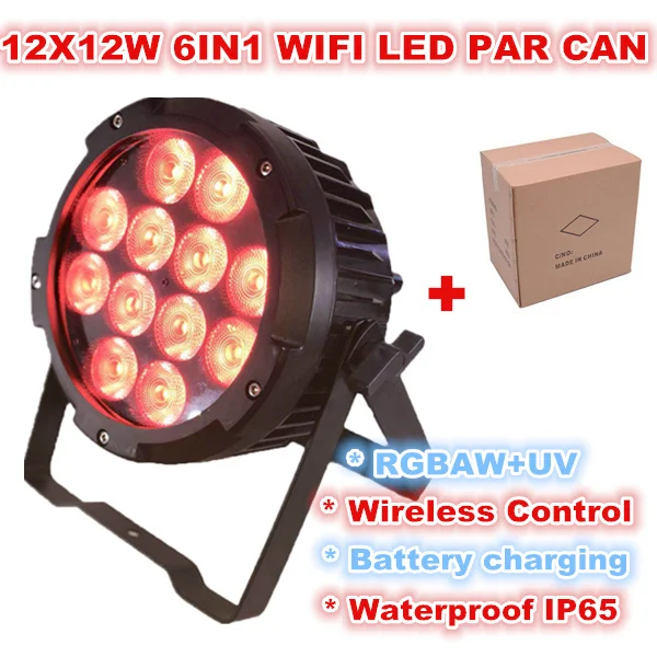 Уличный светодиодный светильник Par Can Light 4 шт./лот 12 х12 Вт беспроводной DMX Wi Fi Smart Wash