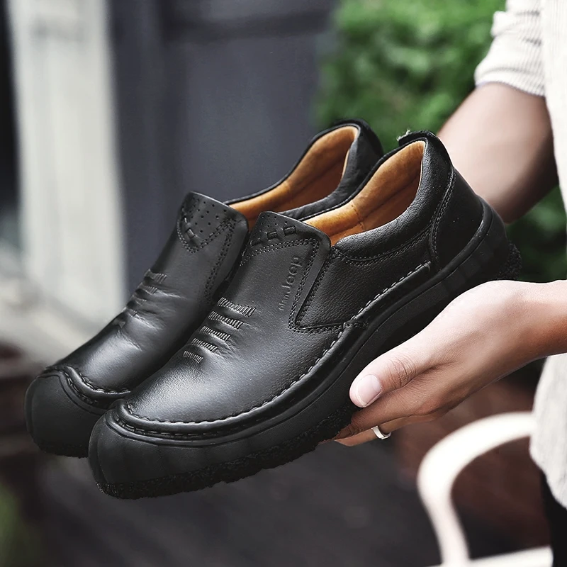 BACKCAMEL/Новые мужские ботинки Осень Зима Повседневная обувь из натуральной кожи