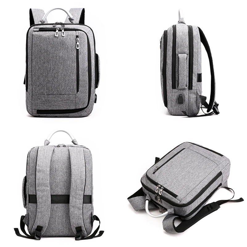 Men Backpack 15.6-inch Laptop Bag Large Capacity Multi-layer USB Charging Waterproof Business Leisure Travel Youth Backpack
