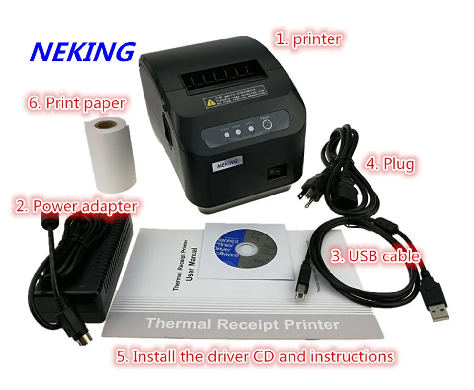 Совершенно новый 80 мм Термальный чековый маленький фотографический принтер