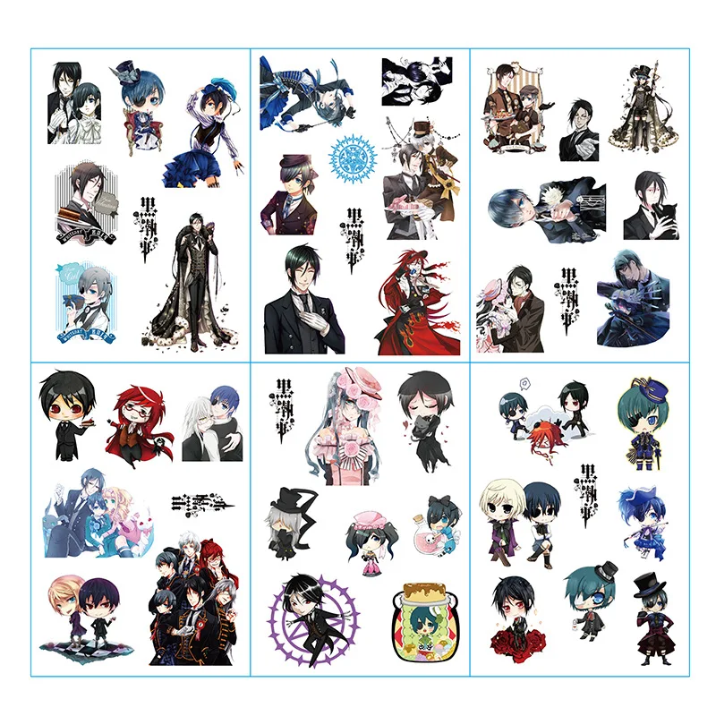 

6 Sheets/Set Anime Black Butler Decorative Sticker Scrapbooking DIY Craft Stickers Stationery