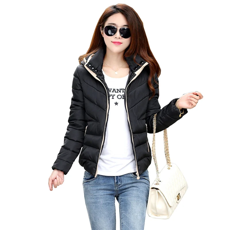 

TAJIYANE 2018 Winter Jacket Women Korean Ladies Slim Coats Short Hooded Coat Down Cotton Parka Casacos De Inverno Feminino ZL244