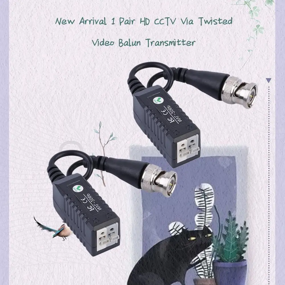 Новое поступление 1 пара HD CCTV через витой Видео балун передатчик для CVI/TVI/AHD 0-300 м горячая распродажа