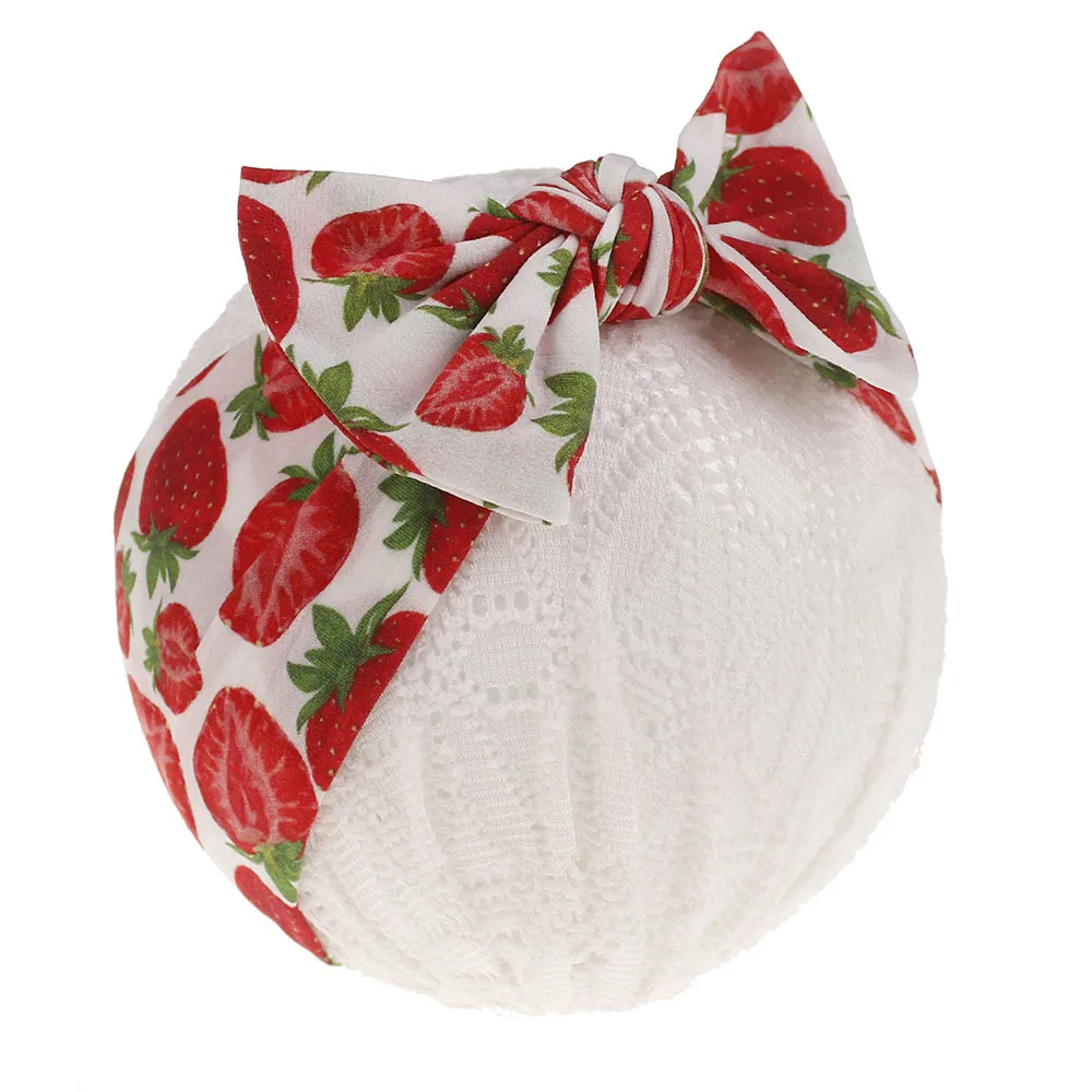 100 шт./лот оптовая продажа нейлоновые повязки для волос с фруктовым цветочным