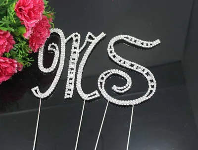 1 шт. большой кристалл страз диамант монограмма алфавит для торта верхние части