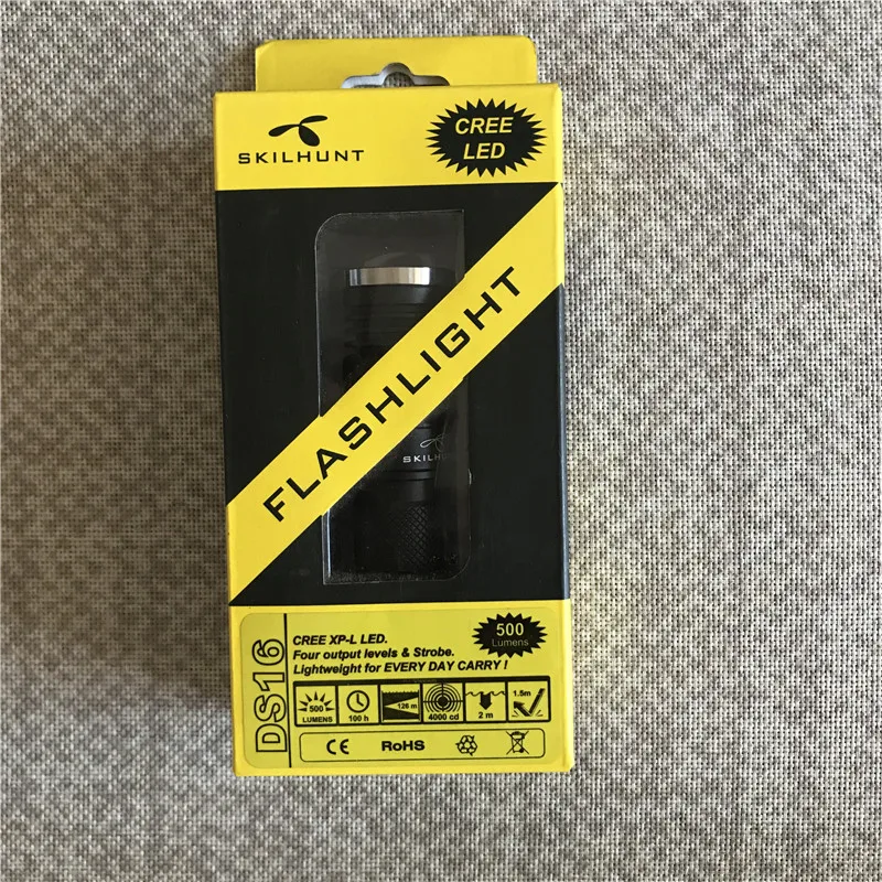 Siklhunt DS16 AA 14500 CREE XPL светодиодный тройной свет DS21 900lm CR123 18650 Водонепроницаемый