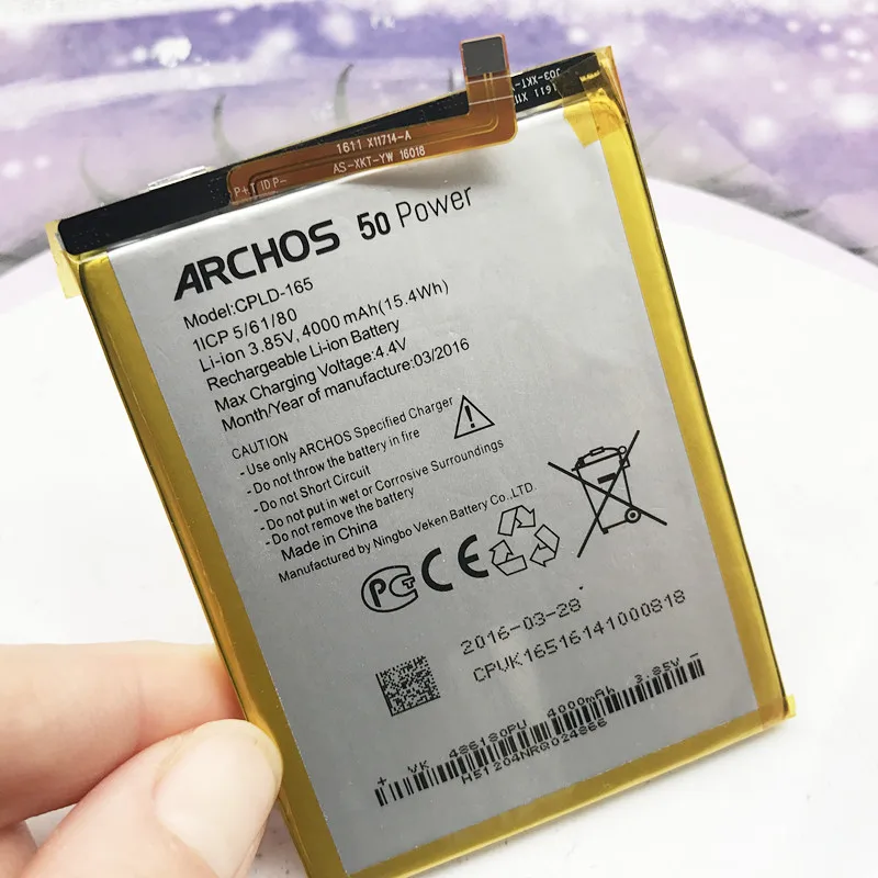 Высококачественный CPLD-165 4000 mAh аккумулятор для Archos 50 power battery