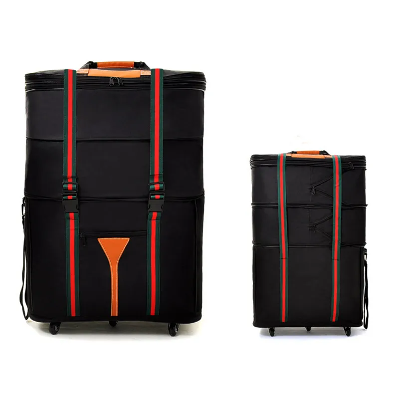 Женские дорожные сумки 150L, Мужская тележка, переноска с воздухом, для учебы за рубежом, чемодан большой вместимости, водонепроницаемая сумка на 5 колесах