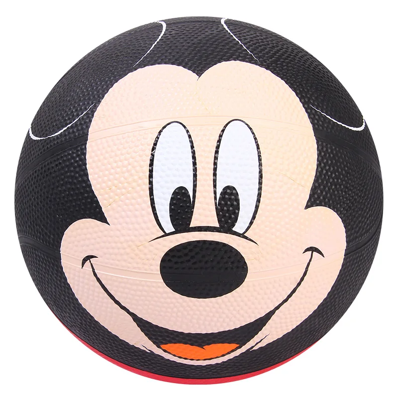 Красный Disney 18 см Micky& Minni 3D резиновый баскетбольный мяч для детей для активного отдыха, спортивный мяч для детей, детские тренировочные мячи, Спортивная игрушка - Цвет: Красный