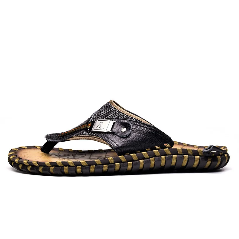 Cosidram/тапочки из натуральной кожи пляжная обувь мужские вьетнамки коллекция 2018