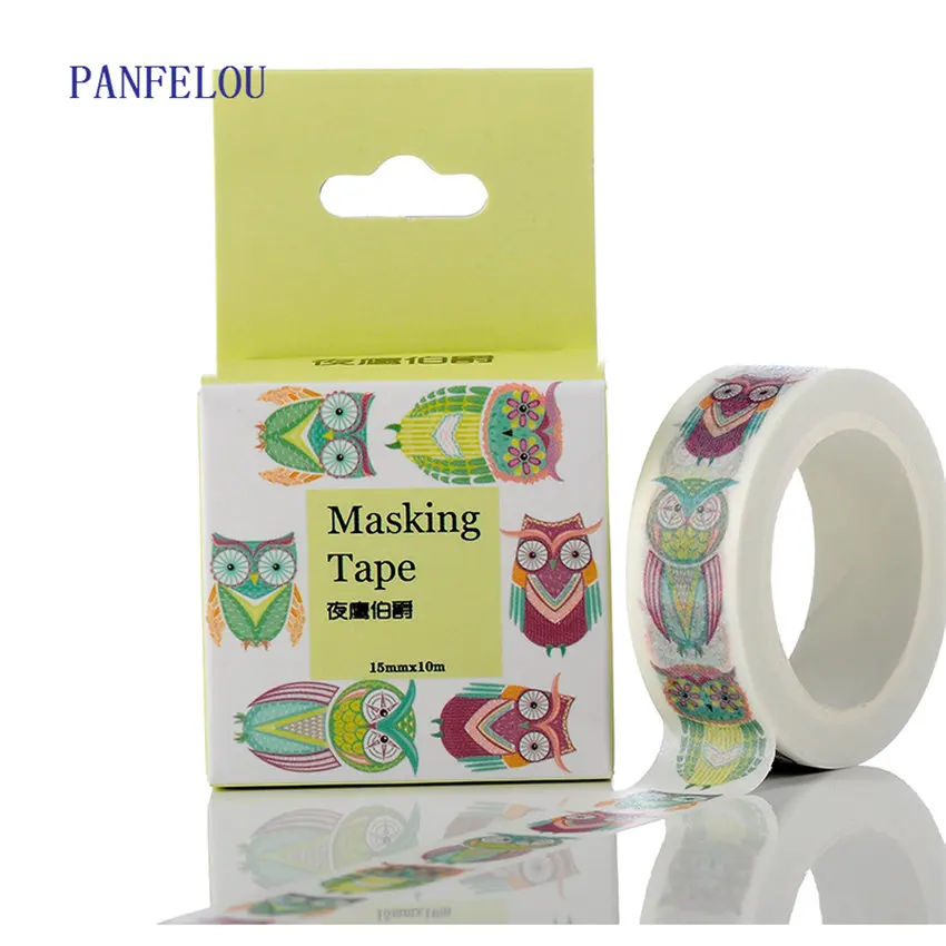 

PANFELOU 1,5 см x 10 м Соловей мультфильм наклейки границы маскировки клейкая линия бумаги васи лента DIY Скрапбукинг ручная учетная запись