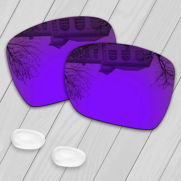 Purple-Nose pads E.O.S поляризованные улучшенные Сменные линзы для солнцезащитных очков с отклонением от Окли-несколько вариантов - Цвет линз: Purple-Nose pads