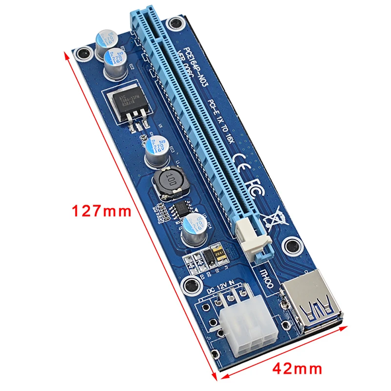 USB 3.0 PCI-E Экспресс 1X 4x 8x 16x удлинитель Райзер графический адаптер карта SATA 15pin Male к