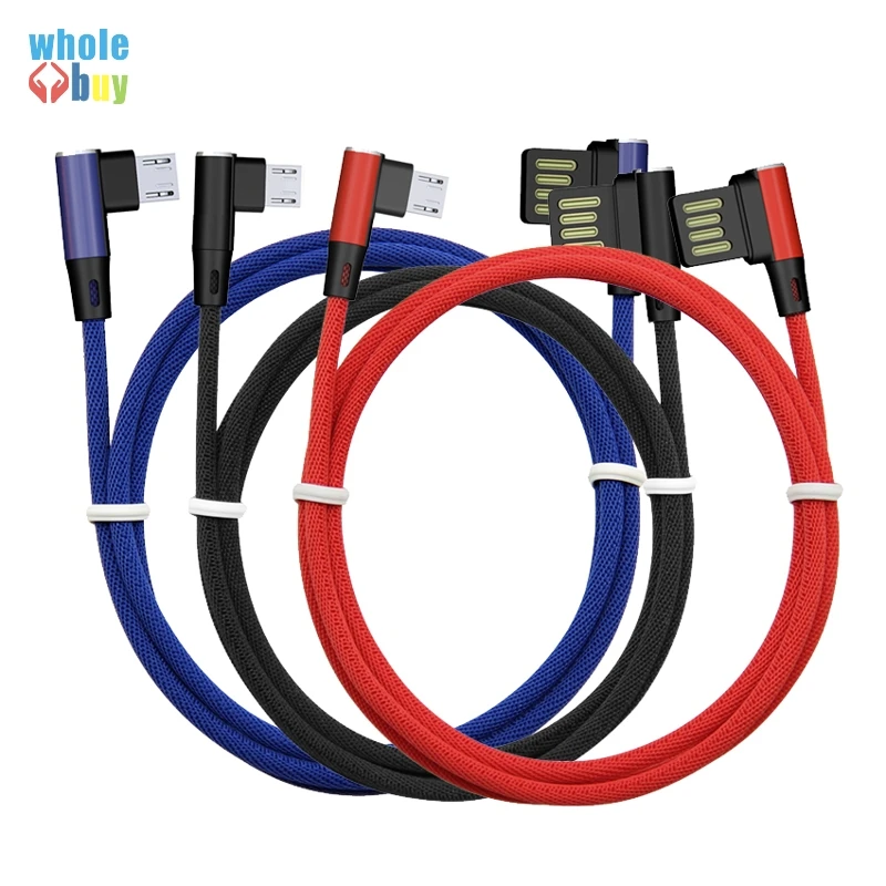 1M 90 Degree Cable 8pin For iPhone 8Pin Fast Charging L Bending Cables 5pin micro usb for android typeC bulk 100pcs/lot | Электроника