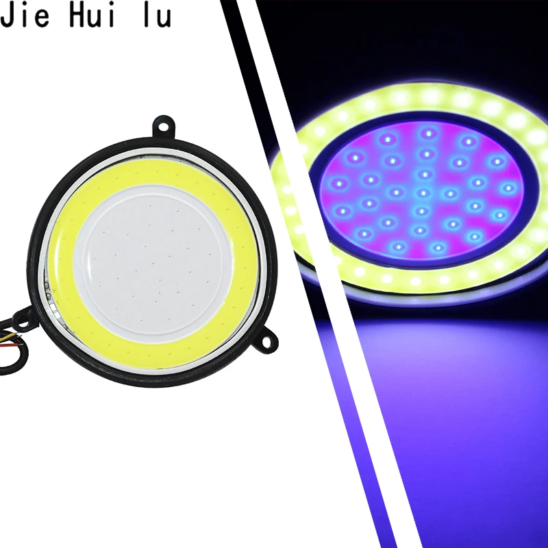 Автомобильный дневный ходовой светильник DRL гибкий круглый белый светодиодный s