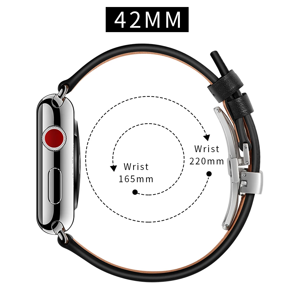 Кожаный ремешок для apple watch группа 4 44 мм 40 Iwatch Корреа 42mm 38 наручный ремень серии 3 2 1