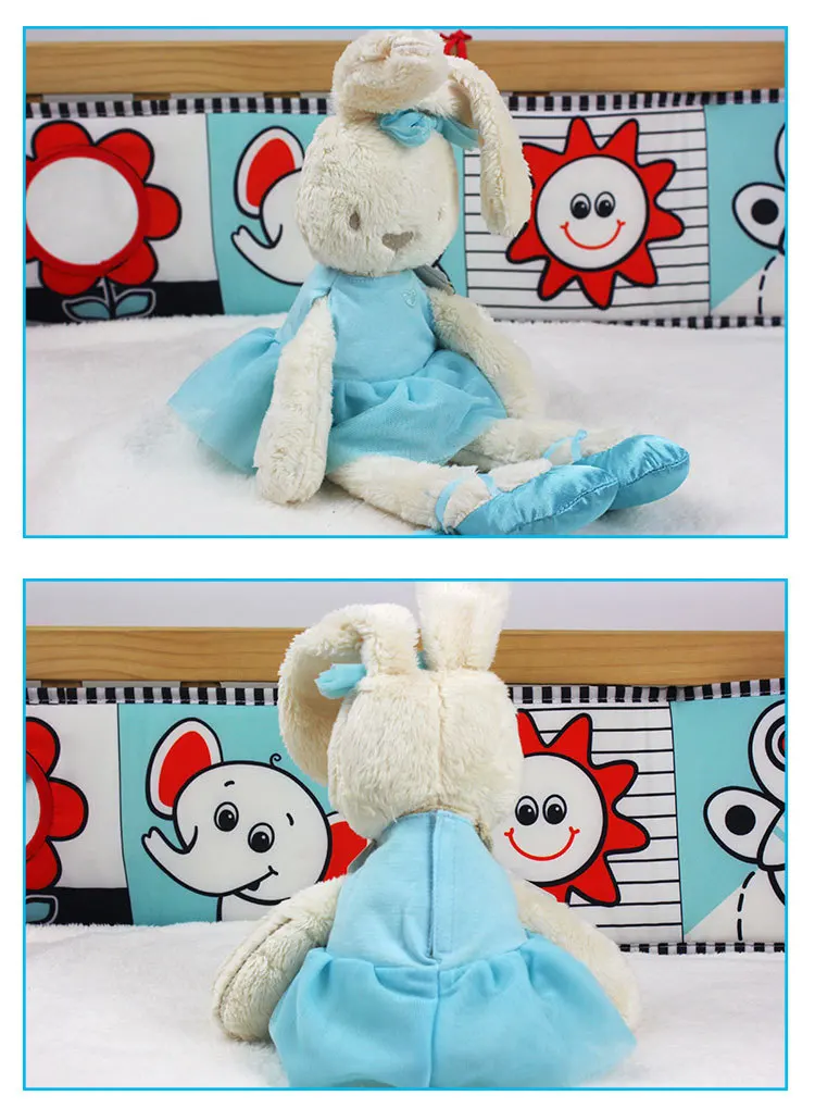 Милые детские плюшевые игрушки 45 см розовые и синие куклы кролики набивные для