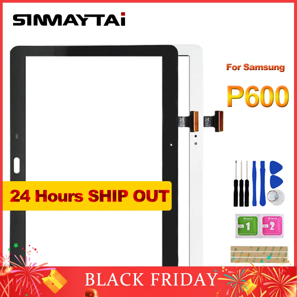 Черный сенсорный ЖК экран 10 1 дюйма для Samsung Note 2014 Edition P600 P601 P605|ЖК-экраны и панели