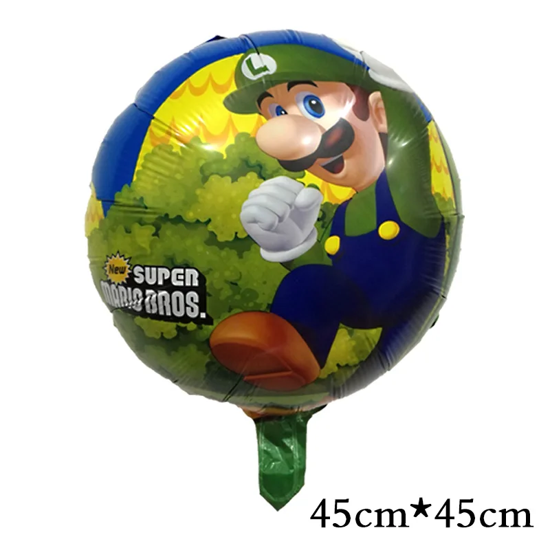 5 шт. 60*45 см Супер Марио шары День рождения 18 дюймов красные, синие Mario Bros майлара гелиевые Globos украшение шар поставки