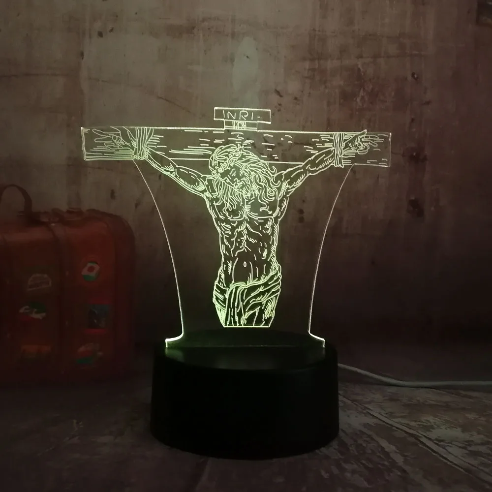 Горячая Распродажа 3D Jesus Ночник светильник светодиодный настольная лампа