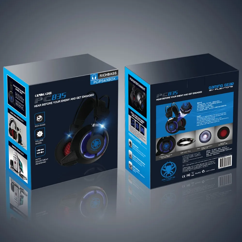 PLEXTONE PC835 Игровые наушники Белый USB светодиодный светильник для компьютера ПК ноутбук Проводная гарнитура с микрофоном кабель 2,2 м