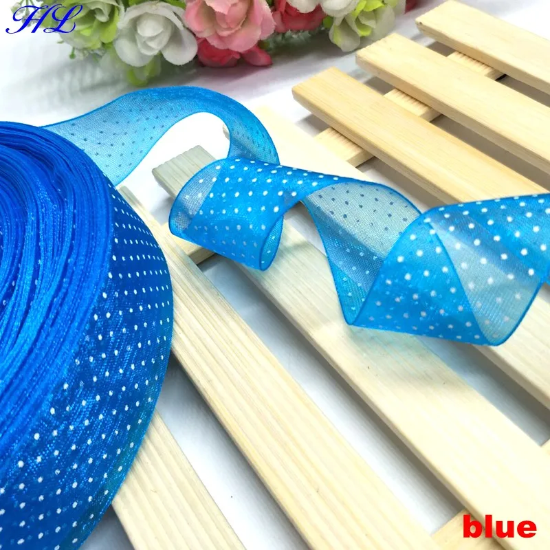 Лента из органзы 1 дюйм A855|ribbon diy|organza ribbondot organza |