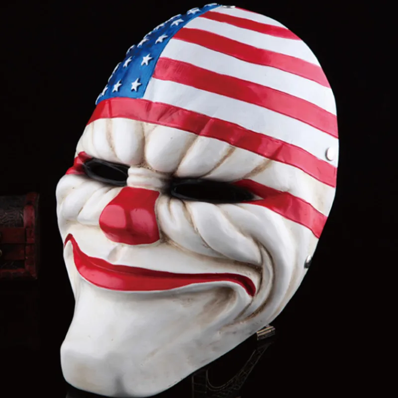Бесплатная доставка игра Payday 2 маска Далласа смола национальная с флагом США тема