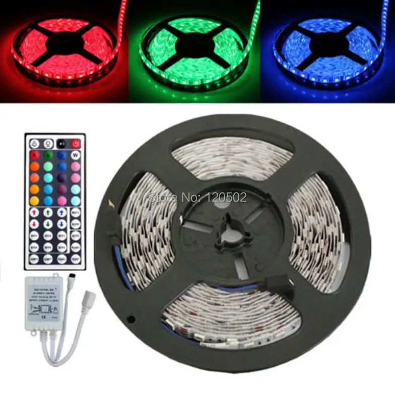 5 м SMD 5050 150 светодиодный s RGB полоски + 44-клавишный ИК-пульт дистанционного