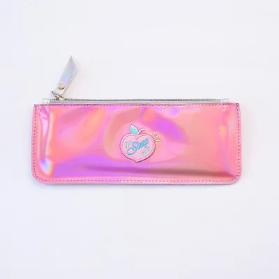 Pink Bentoy Женская Лазерная косметичка из ПУ кожи, чехол-карандаш для студенток, сумка для макияжа, сумка для хранения, пенал, чехол для письма, Прямая поставка - Цвет: Pink