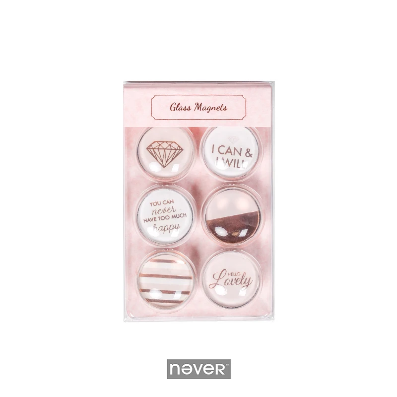 Never розовое золото магнитные наклейки на холодильник доска мода для девочек