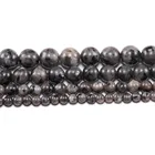 1 нитьлот 4 6 8 10 12 мм Лабрадорит натуральный камень черный Spectrolite круглые свободные разделительные бусины для браслета
