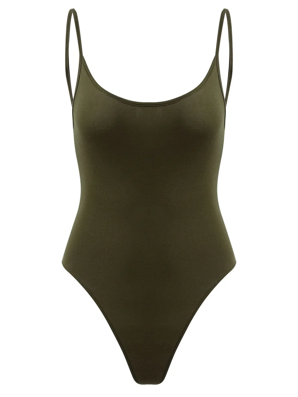 Fern Green ZAFUL женские костюмы с открытой спиной Cami боди для плавания пляжный комбинезон для отпуска купальник, волнующий комплект из топа и трусиков женское летнее Женское боди - Цвет: Fern Green
