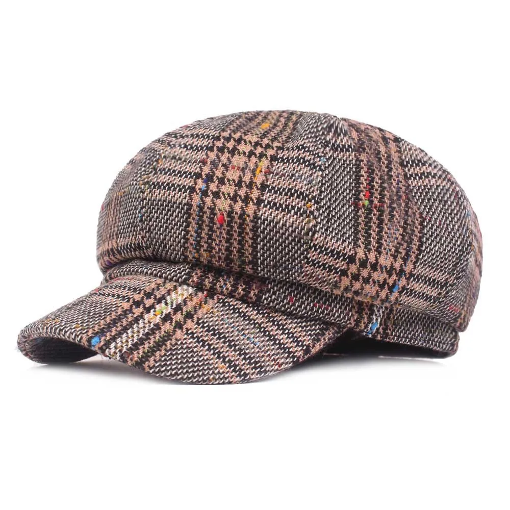 Художник шляпа Дамы восьмиугольная в стиле ретро Молодежная шапка осенние и