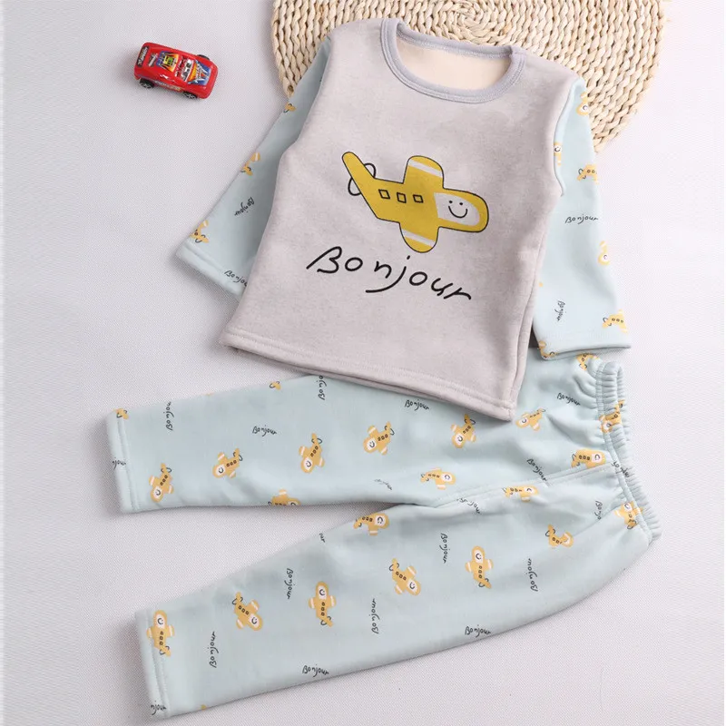 Baby girls clothes sets new children boys fashion cotton cartoon velvet outfits infant kids soft warm clothing suit | Детская одежда и