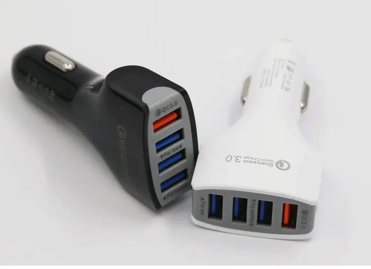 1 шт. QC3.0 для автомобильного зарядного устройства USB 4USB порты быстрой зарядки 5V7A