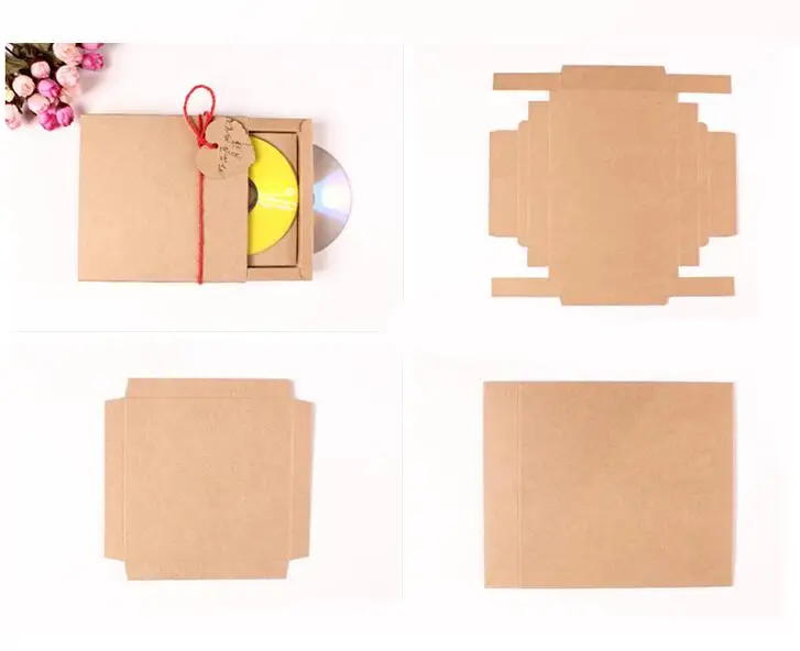 20 шт Крафт Бумажная Упаковка CD сумка Качество свадебные сумки для DVD Обложка