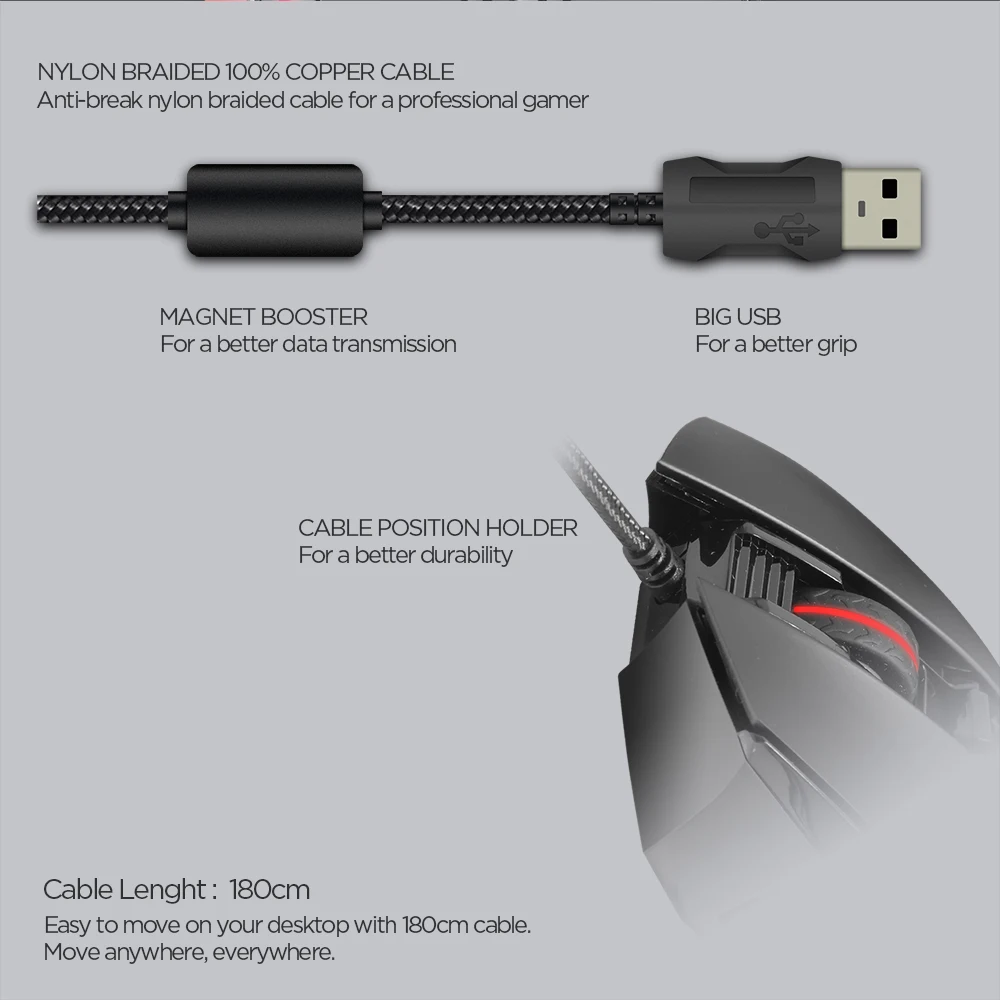 Fantech X11 USB Проводная Подсветка 8000 Точек на дюйм игровой макро мышь RGB Цвет 8 кнопок