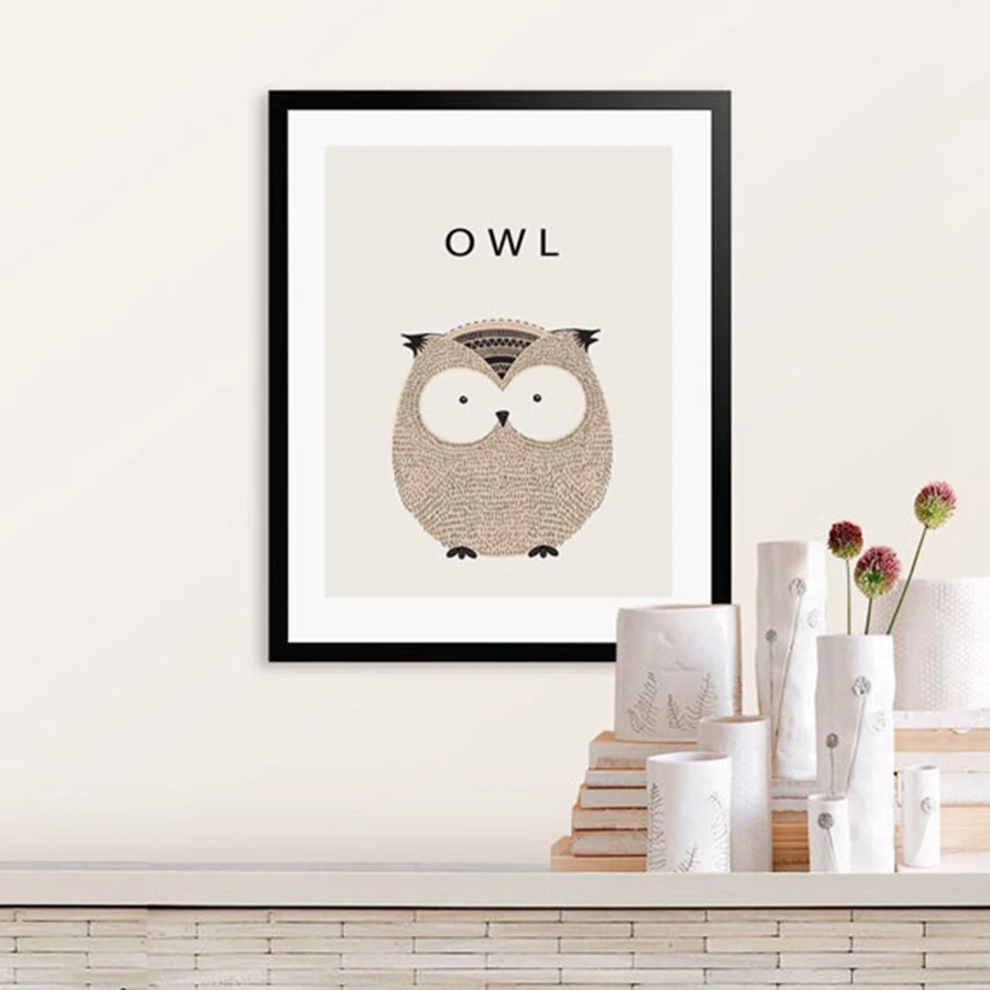 Скандинавское животное холст Художественная печать постер с изображением оленя