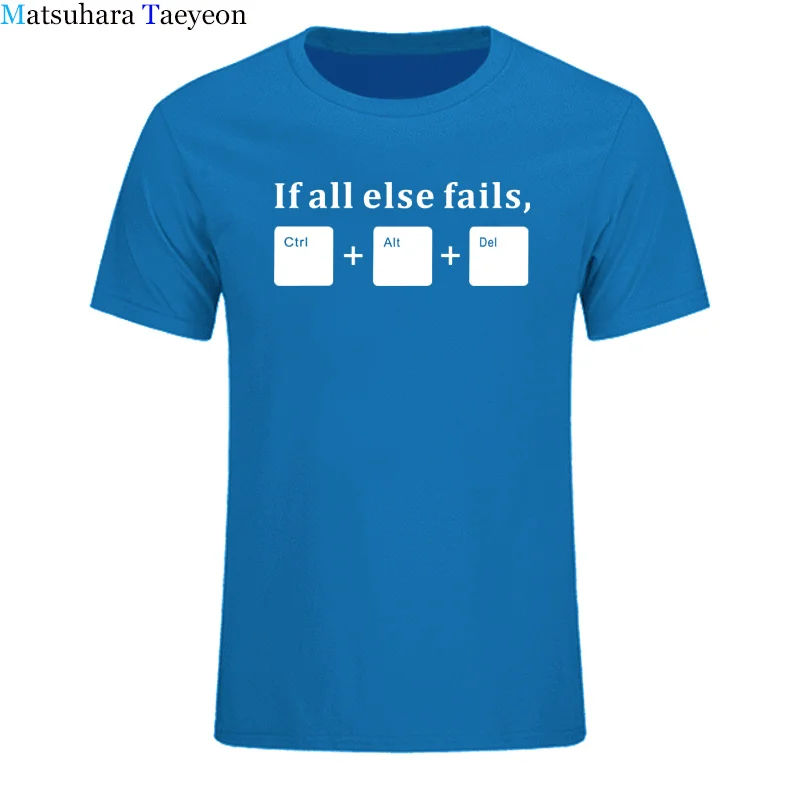 Новые летние Забавные футболки с надписью If All Else Fails ALT DEL Tech Support Geek мужские