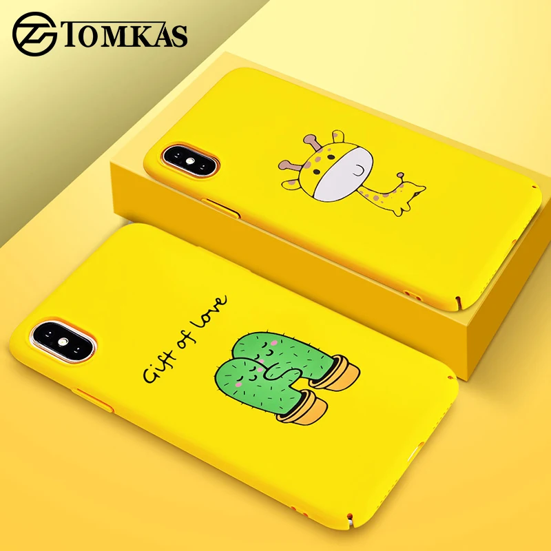 TOMKAS мультфильм Жираф цветочный чехол для iPhone XS XR милые животные телефонные чехлы