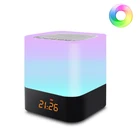 DONWEI перезаряжаемый ночной Светильник RGB для помещений, прикроватная атмосферная лампа, поддержка будильника, Bluetooth динамик, функция воспроизведения музыки