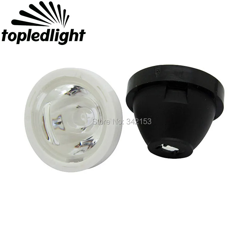 Topledlight 100 шт. 30 45 60 градусов светодиодные линзы коллиматор отражатель 20 мм для Cree XP
