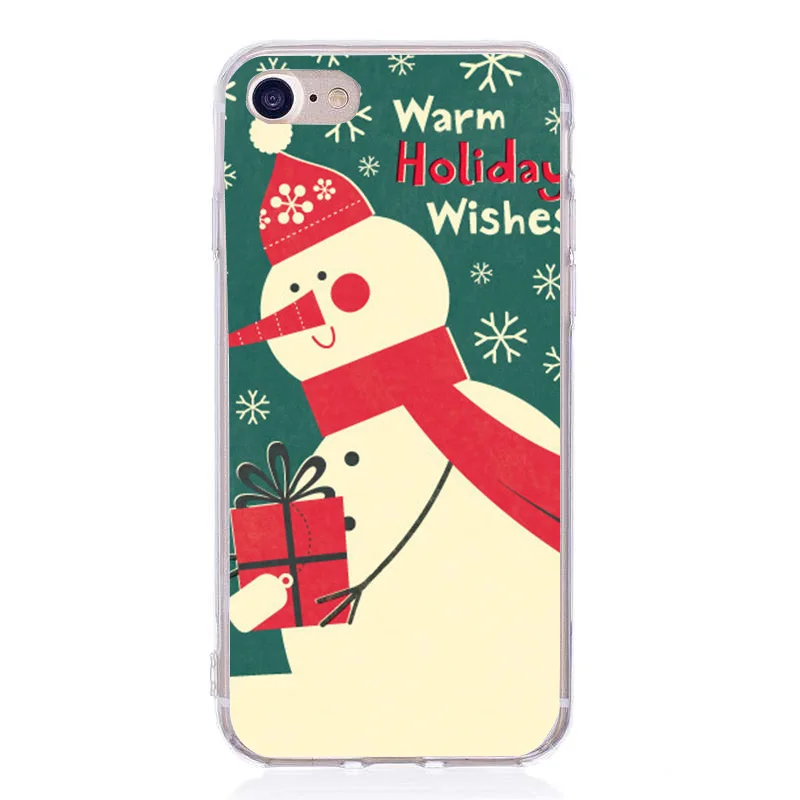 Силиконовые Рождественский лось чехол для 7 Coque мягкий ТПУ ipone 6S CapinhaNew год iPhone E 5 8