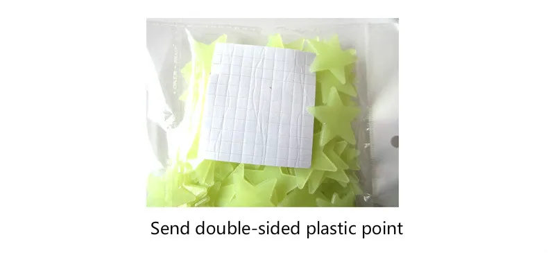 100 шт. светится в темноте звезды световой Пластик стены Стикеры s Наклейка для